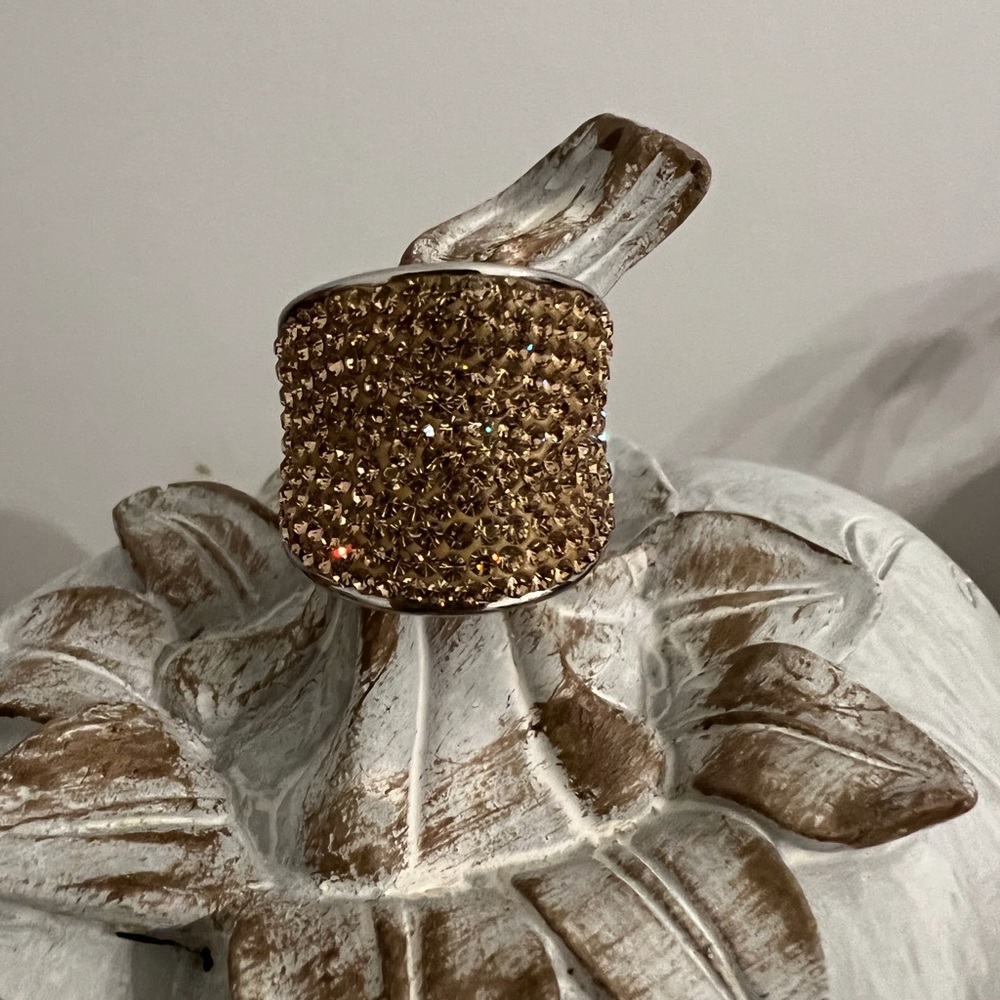 Gold Gemstone Bling Ring